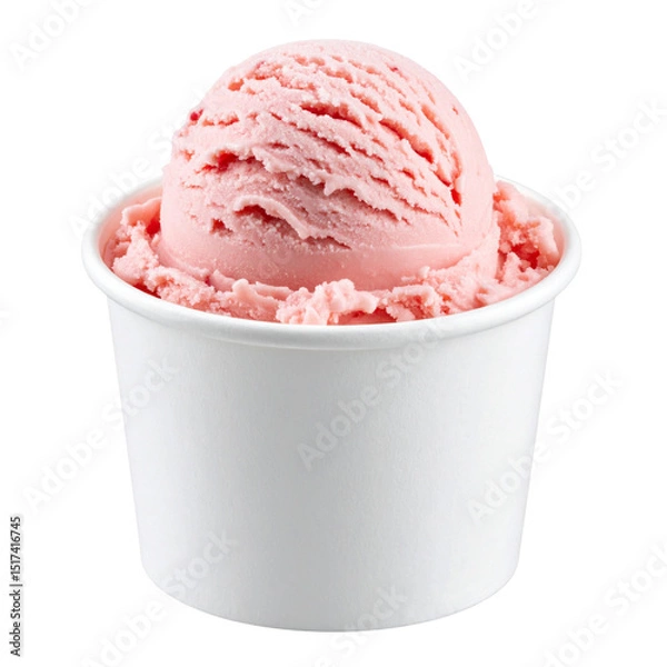 Obraz Ice cream isolated on white background