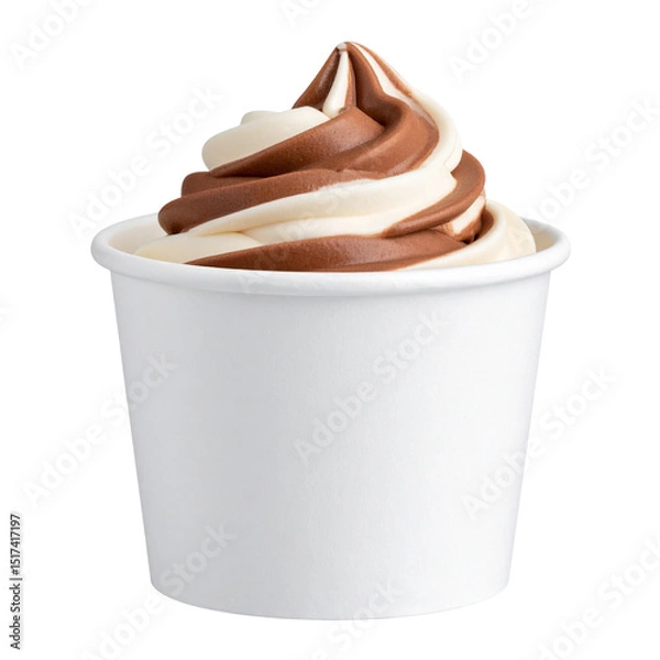 Obraz Ice cream isolated on white background