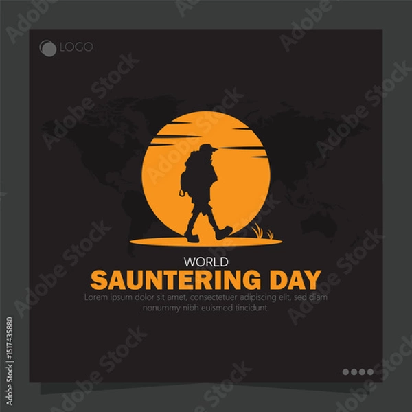 Fototapeta World Sauntering Day, observed annually on June 19th, encourages individuals to slow down and savor life's simple pleasures. Established in 1979 by W.T. Rabe
