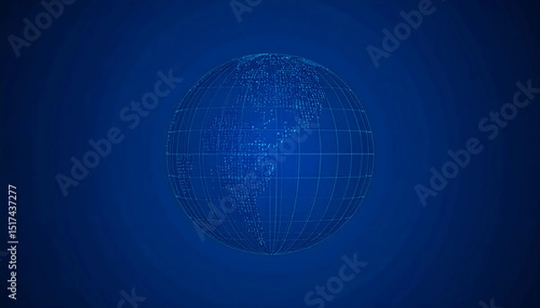Obraz Abstract Digital Globe Network Connection