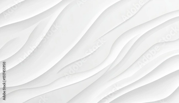 Obraz Abstract white wavy pattern