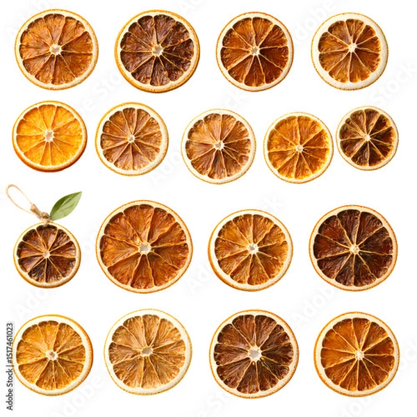 Obraz Dried Orange Slices:  A Transparent Background Guide for Crafts