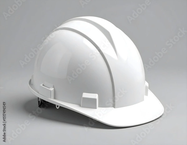 Fototapeta mockup of a plain white construction project helmet