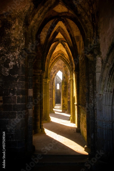 Fototapeta Phare de la Pointe St Mathieu en Bretagne, Finistère sud