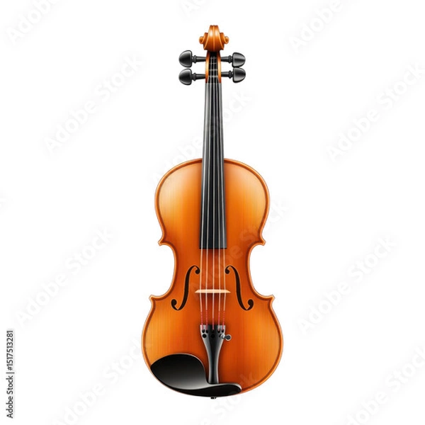 Obraz The Soulful Serenade A lone violin poised to fill the air with melody and on transparent background
