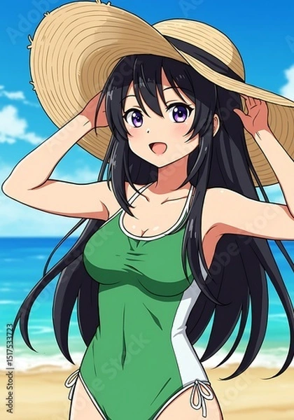 Fototapeta 夏の日のきらめき デジタルイラスト