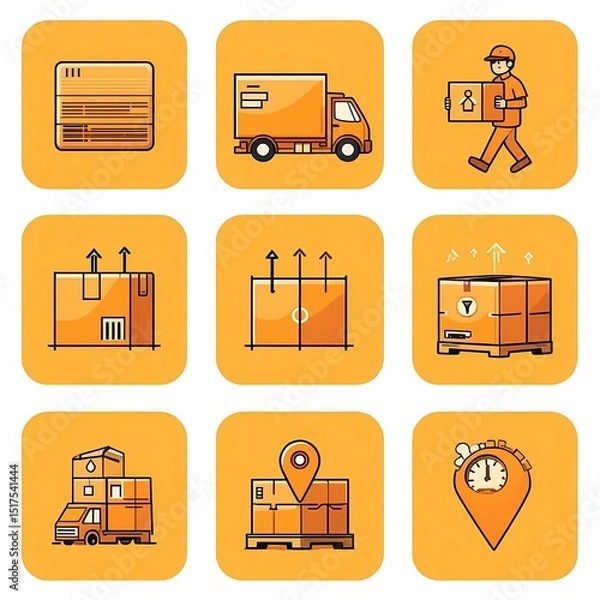 Obraz Logistics and Delivery Icon Set