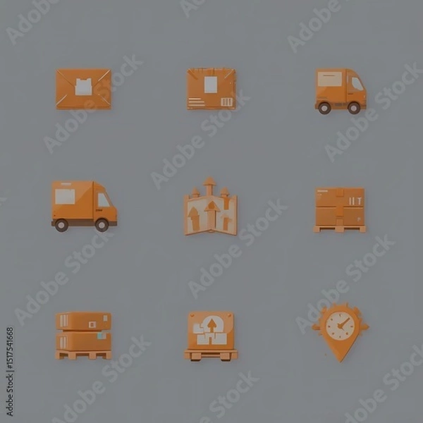 Obraz Logistics and Delivery Icon Set