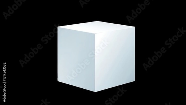 Obraz Light gray cube, solid, 3D, simple, geometric shape