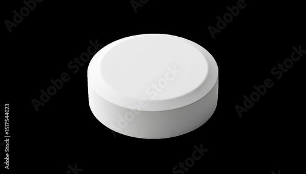 Obraz White, round, pill-shaped object