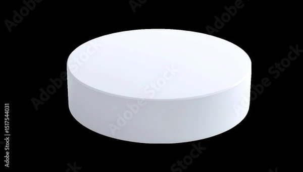 Obraz Blank, white, round, flat podium