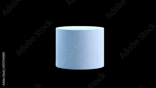 Obraz Light-blue cylinder on black background (1)