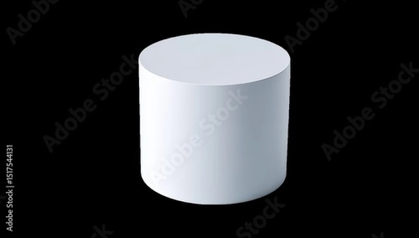 Obraz Blank white cylinder on black background (2)