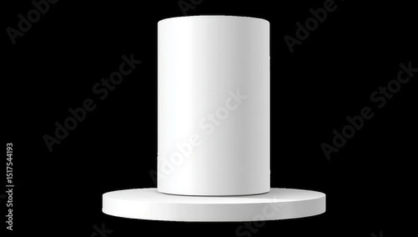 Obraz White cylindrical object on a circular base (1)