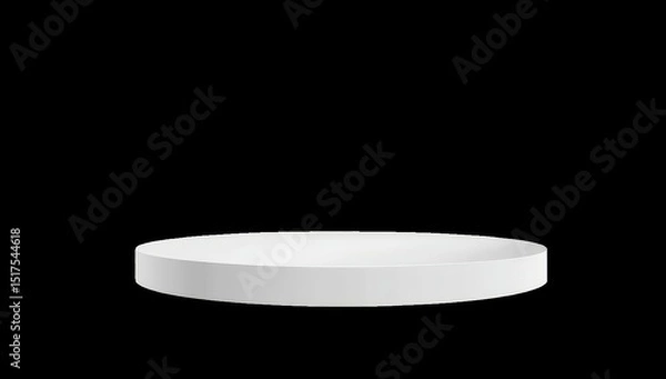 Obraz White, circular, flat, display podium