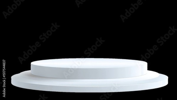 Obraz White, circular, double-tiered pedestal