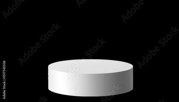 Obraz Single white cylinder podium