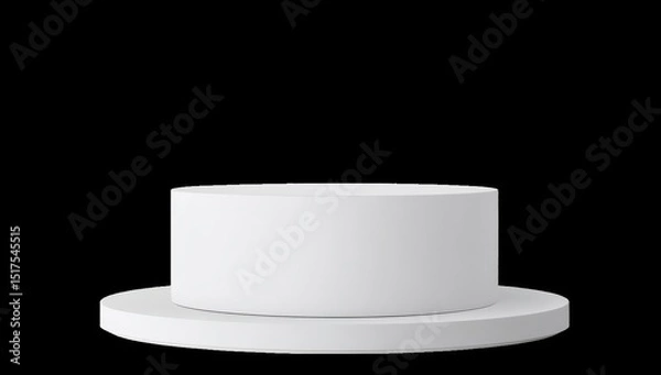 Obraz Blank white cylindrical podium (1)