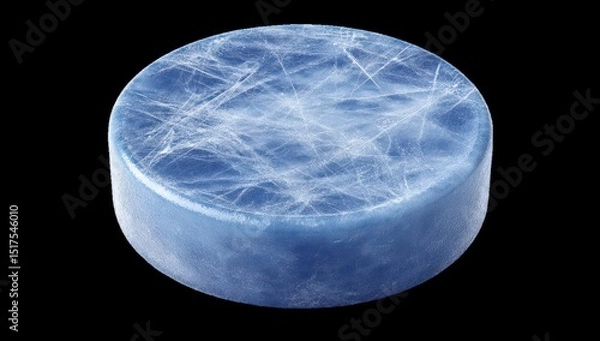 Obraz Round, light-blue, textured disc on black