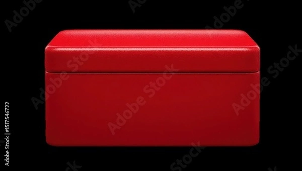 Obraz Red rectangular tin box, smooth surface