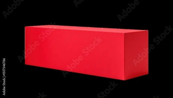 Obraz Red rectangular box on black background (5)