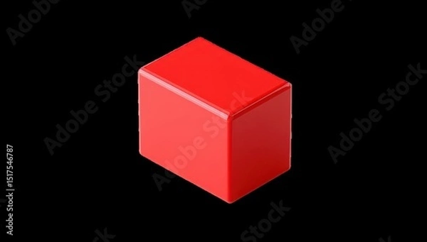 Obraz Red cube, 3D rendering