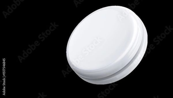 Obraz White circular light fixture, slightly angled, simple design