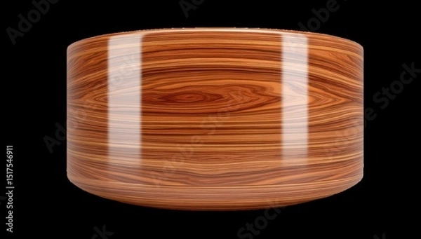 Obraz Polished wood bowl, glossy grain