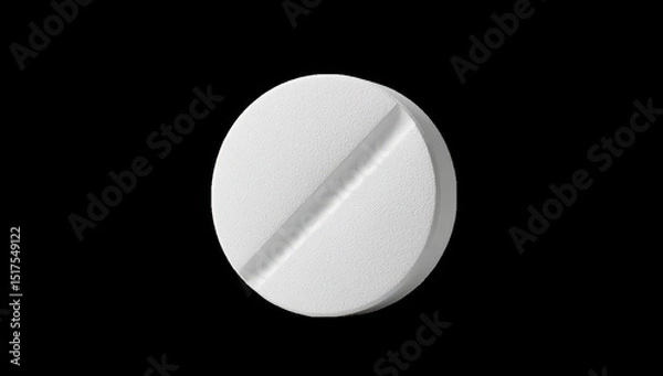Obraz White round pill with a groove