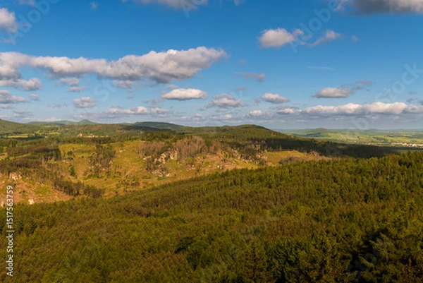 Fototapeta Landscape photography full of forests, rocks and paths