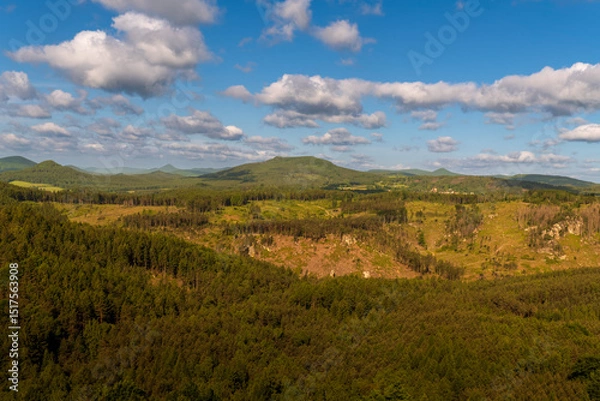 Fototapeta Landscape photography full of forests, rocks and paths