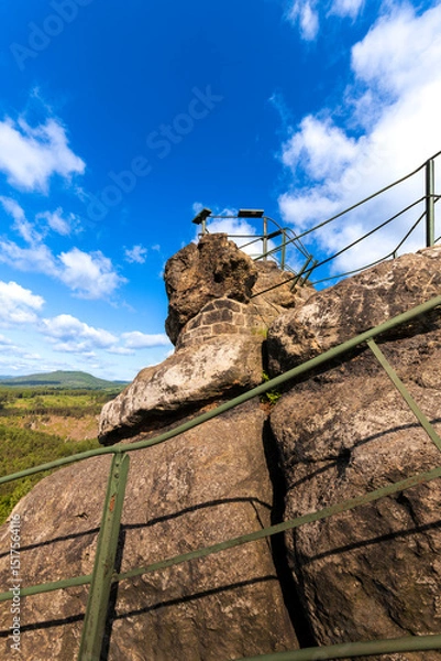 Fototapeta Landscape photography full of forests, rocks and paths