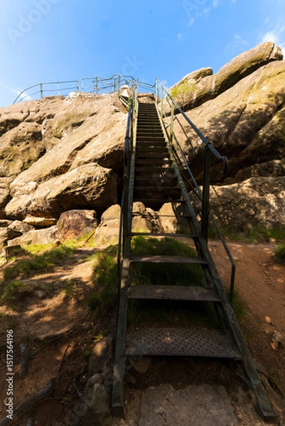 Fototapeta Landscape photography full of forests, rocks and paths
