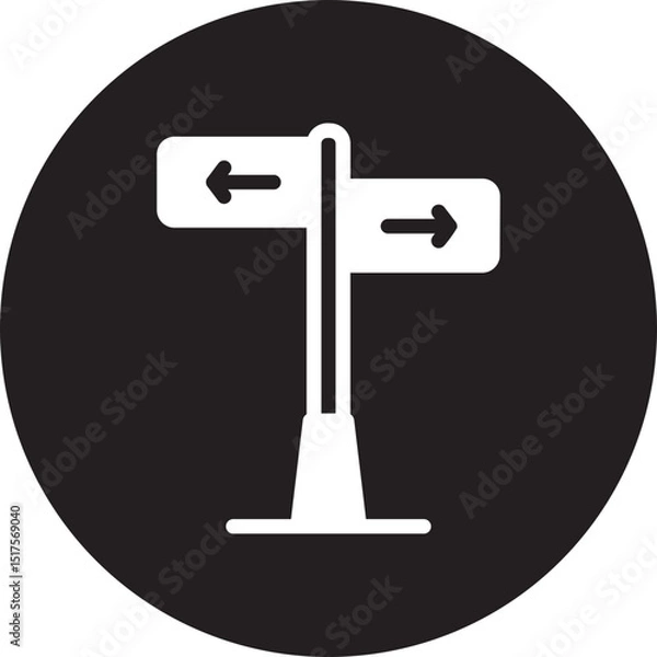 Obraz guidepost glyph icon