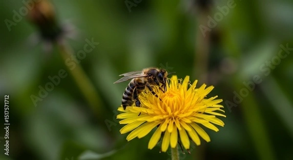 Obraz 蜜蜂とタンポポのささやき