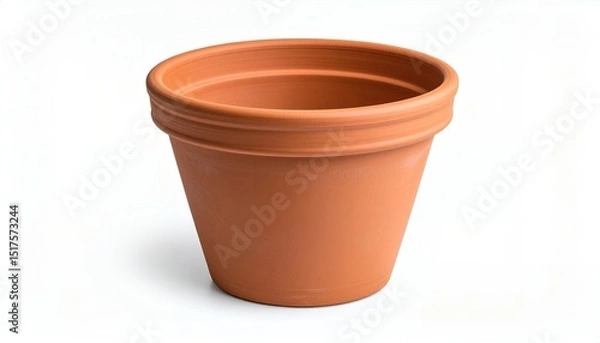 Fototapeta Empty Terracotta Clay Pot - Classic Gardening and Planting Essential