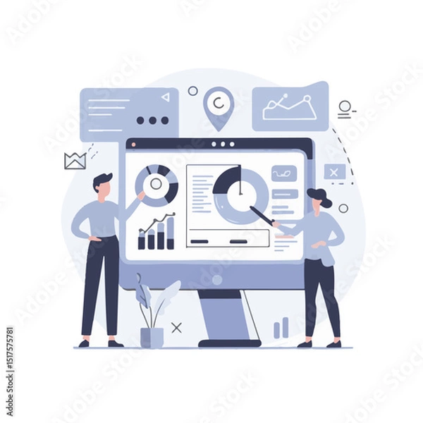 Obraz Data Driven Infographic Concept