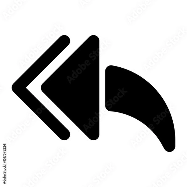 Obraz reply all arrow left email glyph icon