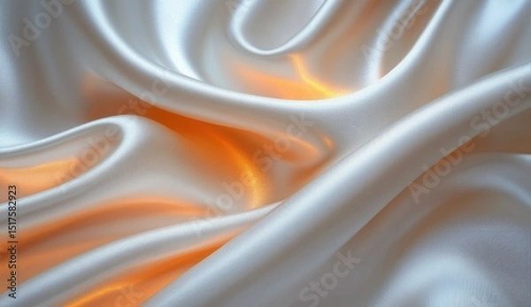 Obraz Close-up view of flowing, luxurious satin fabric.