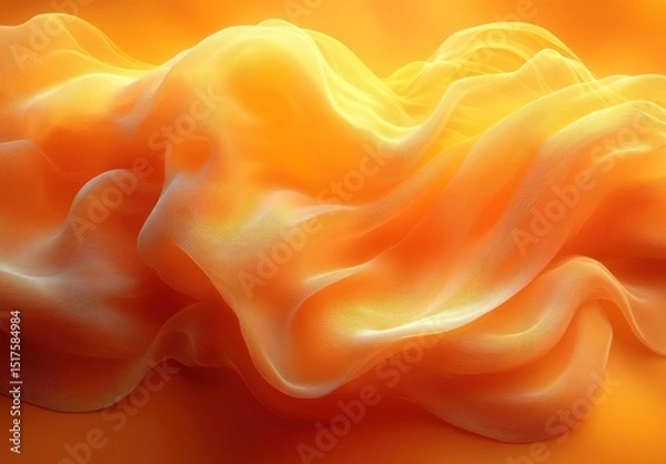 Obraz Soft, glowing orange fabric folds in a dramatic arrangement.
