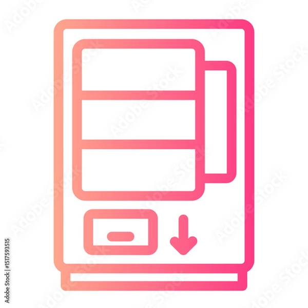Obraz vending machine gradient icon
