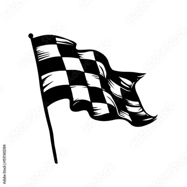 Obraz checkered flag waving