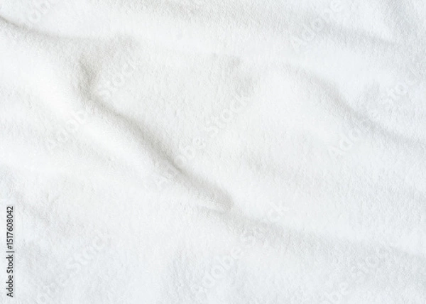 Fototapeta White towel texture background or beach bath fabric, kitchen wiper towel or plain blank cloth bathroom rug made of soft clean cotton fiber material for linen laundry backdrop