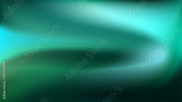 Fototapeta Green teal gradient background. Smooth abstract green gradient.