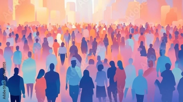 Fototapeta Concept World population day , Illustration , Generative AI