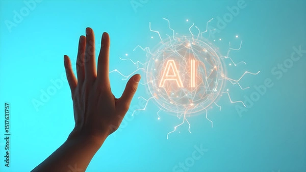 Obraz AI Image gen Human Touch Meets AI 