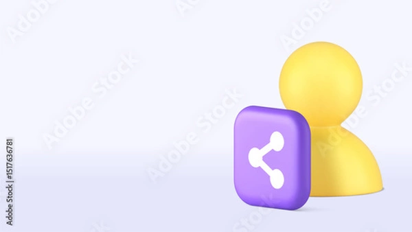 Fototapeta Personal communication contact information sharing social network copy space banner template. User account community profile society member link web cyberspace interaction