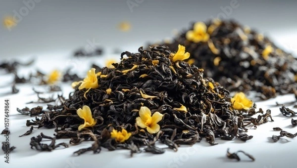 Obraz Earl Grey black tea with jasmine blossom and bergamot aroma