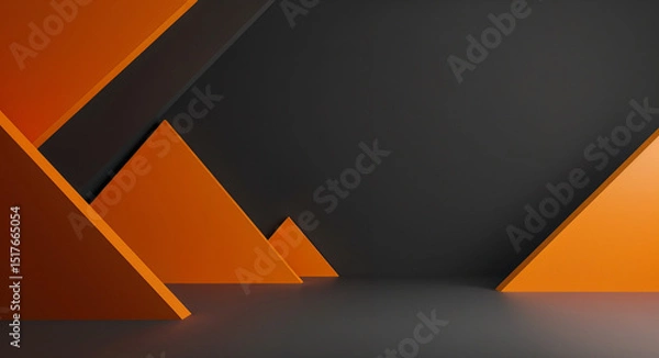 Fototapeta abstract minimalist geometric background . Generative AI