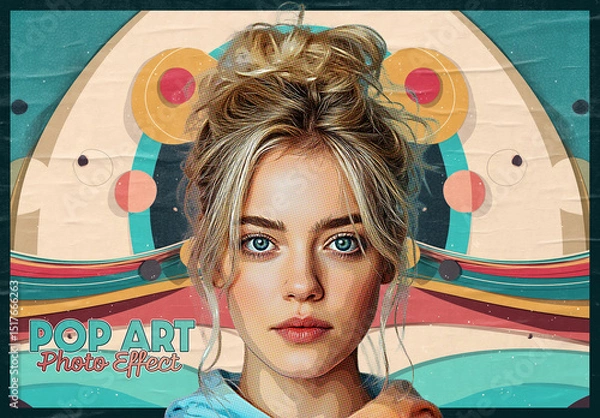 Obraz Fantasy Pop Art Style Photo Effect Mockup